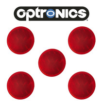 Optronics 3” round, red, self adhesive reflector Pack of 5 DOT Approved - £7.86 GBP