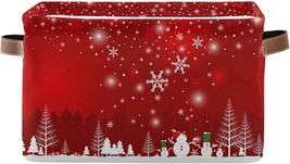 Large Storage Basket Christmas Tree Snowman Foldable Storage Box Organizer Bins - £24.83 GBP