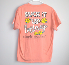 Simply Southern T-Shirt Suck It Up Buttercup Women&#39;s Size M Leopard Prin... - $15.83