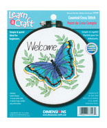 Dimensions Learn-A-Craft Counted Cross Stitch Kit 6&quot; Round-Welcome Butte... - $21.93 CAD