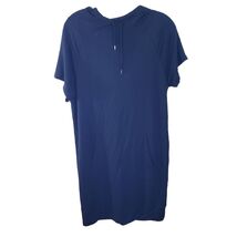 Athleta Short Sleeve Hooded Tunic Dress with front pocket Size S Black - $9.89