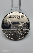 Gibraltar coin 1 Crown 1996,  Soccer Euro 96 England  UNC Km# 359 - £23.34 GBP