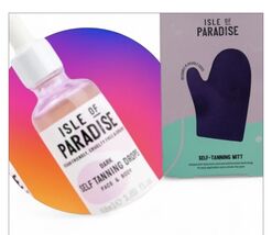 set of  Isle  Paradise DARK Face &amp; Body Self Tanning Drops - 1.69 fl. oz... - €23,93 EUR