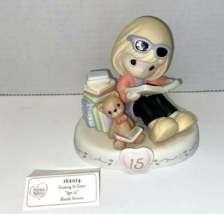 Precious Moments Growing In Grace Age 15 Blonde Girl Figurine New 162014 Books - £30.45 GBP