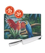 Macaw Oil Painting : Gift Cutting Board Parrot Bird Animal Cute Ecology ... - £22.77 GBP