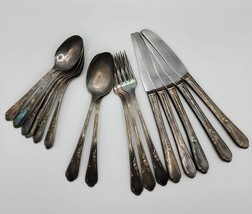 Oneida Wm A Rogers A1 Plus Flatware Meadowbrook - 16 pc (Fork, Knife &amp; Spoons) - £19.01 GBP