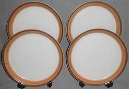 Set (4) Mikasa 1970s-80s Potters Art Buckskin Pattern Dinner Plates - £47.47 GBP