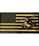 American Flag with Apache Helicopter - £58.99 GBP