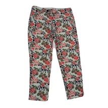 Dockers Casual Cropped Pants ~ Sz 6 ~ White &amp; Floral ~ Mid Rise ~ 24&quot; Inseam - £12.05 GBP