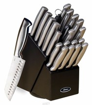 Oster-22-Piece Baldwyn Knife Block Set Stainless Steel Cutlery Kitchen Black - £49.47 GBP