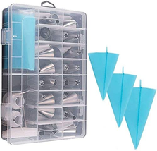 HMIEPRS 39PCS Piping Bags and Tips Set with Storage Case, Icing Tips, Large Pipi - £14.18 GBP
