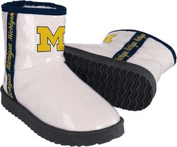 NEW Womens Girls NCAA Michigan Wolverines Team Logo Sherpa Lined Rain Boots XXS - £17.69 GBP