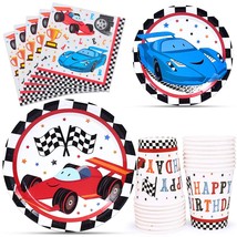 Racing Car Party Supplies For Boys - Serves 16 Guests Party Tableware  - £22.37 GBP