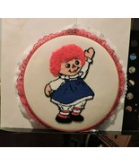 Raggedy and and Andy Needle Points stretched over Round Frame - £31.01 GBP