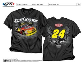 Jeff Gordon #24 Du Pont Chevy on Black Large (L) Tee Shirt, New w/tags - $24.00