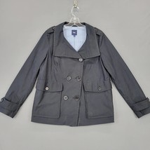 Gap Women Jacket Size S Blue Navy Preppy Peacoat Classic Buttons Long Sleeve - £11.42 GBP