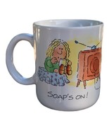 Soap&#39;s On 1980s Vintage Hallmark Ceramic Coffee Mug Soap Opera Televisio... - $14.33 CAD