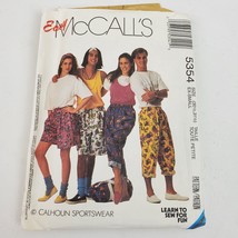 Vintage 1991 McCall&#39;s 5354 Sewing Pattern Miss TShirt Pants Shorts 30.5 ... - $3.00