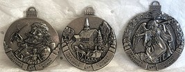 Vintage Country Woman Pewter Christmas Ornaments 1994 1995 1996 Lot Of 3 - £6.46 GBP
