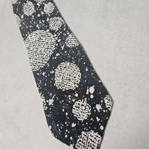 Gianno Men&#39;s Tie Black Background with Pattern  100% Polyester - $10.98