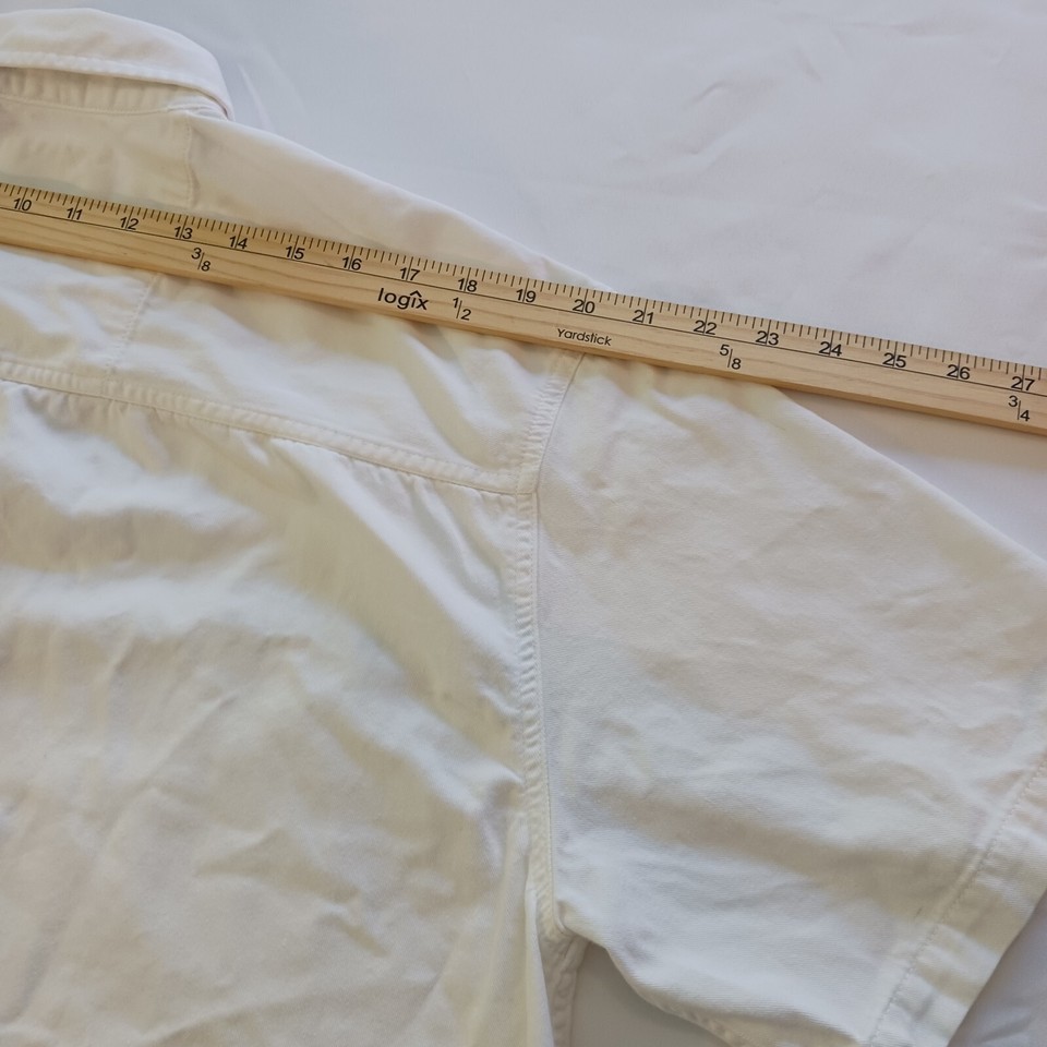 Wrangler Hero Comfortable Men's Cotton White Shirt Button Up Short Sleeve Size L Item image 9
