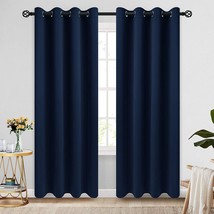Cosviya Grommet Blackout Room Darkening Navy Blue Curtains 84 Inch, 52X84 Inches - £31.55 GBP