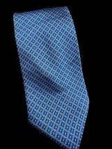 New Daniel D Fasson Tie Silk New Blue Geometric - $14.00