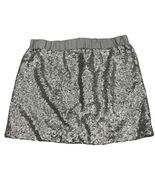 Silver Sequin Skirt For Kids Elastic Waistband Medium M Joe Fresh - $20.06 CAD