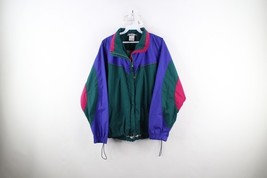 Vtg 90s Streetwear Womens Medium Reflective Color Block Zip Windbreaker ... - $831.34 MXN