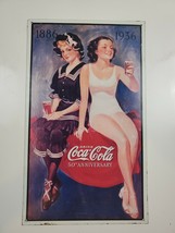 1993 Coca-cola 50th Anniversary Metal Sign Pinup Girls - $25.64
