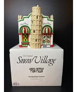 Department 56 Snow Village Christmas Pisa Pizza Shop 5485-1 with Flag &amp; ... - €41,76 EUR