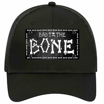 Bad To The Bone Skull Novelty Black Mesh License Plate Hat - $28.99