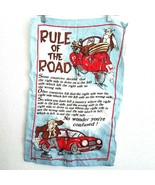 Vintage Irish Linen Tea Towel by Ulster Rule Of The Road Made in Ireland... - £27.57 GBP