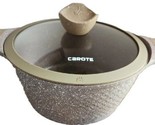 CAROTE ~ 4.3 Qt Casserole Pan w/Lid ~ BROWN Granite ~ Induction Stone - $56.10