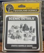 Woodland Scenics HO Scale crates barrels and sacks - $12.87