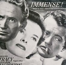1947 Sea Of Grass Katharine Hepburn Movie Advertisement Spencer Tracy DW... - $41.81 CAD