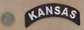 &quot; KANSAS &quot; ROCKER STYLE IRON-ON / SEW-ON EMBROIDERED SHOULDER PATCH 4&quot;x ... - £3.82 GBP