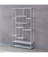Alize White Bookcase: Stylish Modern Storage Shelf for Homes - $650.87 CAD