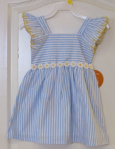 Member&#39;s Mark Blue White Daisy Woven Dress Girl&#39;s Sz 6 NWT - $338.06 MXN