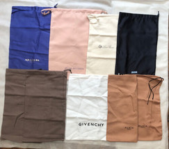 Designer dust bags lot of 9 for shoes Aquazzura Prada Bottega Veneta etc. - £31.13 GBP