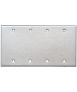 Morris 83340 430 Wall Plate, Blank, 4 Gang, Stainless Steel by Morris - $12.86