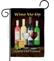 Wine Me Up Turn Loose Garden Flag 13 X18.5 Double-Sided House Banner - £15.96 GBP