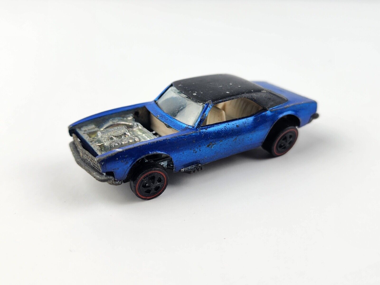 Primary image for Hot Wheels Redline - Custom Camaro Blue -Missing Hood USA made