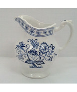 J &amp; G Meakin classic white Nordic blue floral  pattern small pitcher cre... - £16.04 GBP