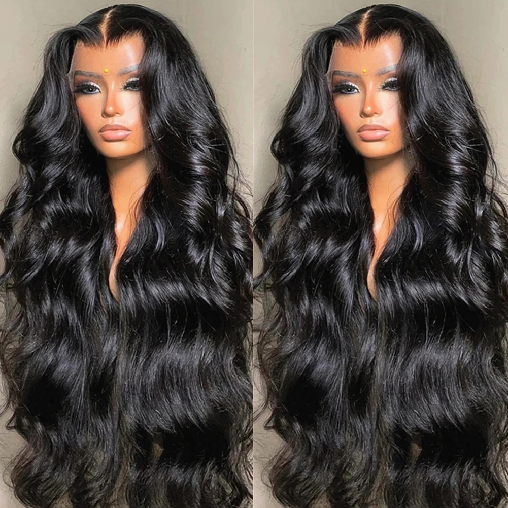 200 Density Body Wave Transparent 13x4 Lace Front Human Hair Wigs 28 30 In - £106.19 GBP+