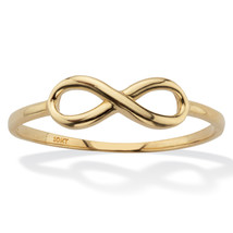 PalmBeach Jewelry 10K Yellow Gold Stackable Infinity Ring Band - £101.43 GBP