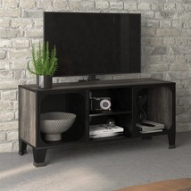 TV Cabinet Grey 105x36x47 cm Metal and MDF - £54.18 GBP