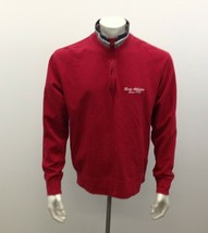 Roots Athletics 1973  Red With Gray- White-Blue Trim 1/4 Zip Cotton Swea... - $14.84