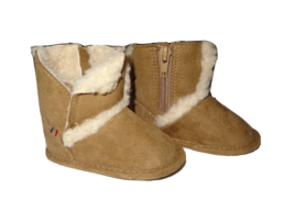 NEW Tommy Hilfiger Tan/off white Crib Shoe Boots Style Lil Gia Infant Sz 2 Baby - £15.64 GBP