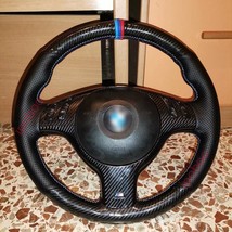 Carbon Fiber Leather  Wrap Steering Wheel Cover for Bmw E46 E39 330i 540i 525i 5 - $77.95